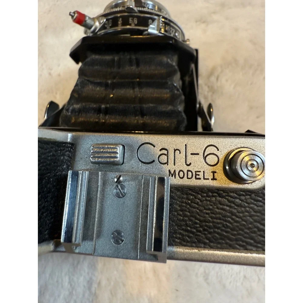 Vintage Carl-6 Model I Folding Camera Carl Anastigmat 1:3.5 80mm Lens with Case